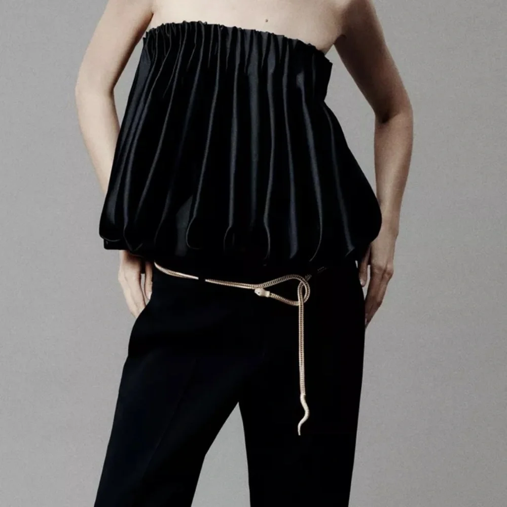 ZARA Size 32 METAL SNAKE BELT NWT - Picture 2 of 8